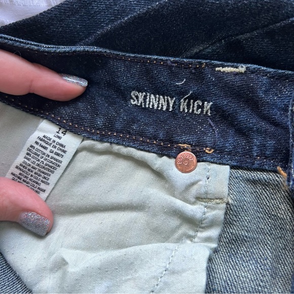 EUC American Eagle Skinny Kick size 14 Long - Picture 3 of 4